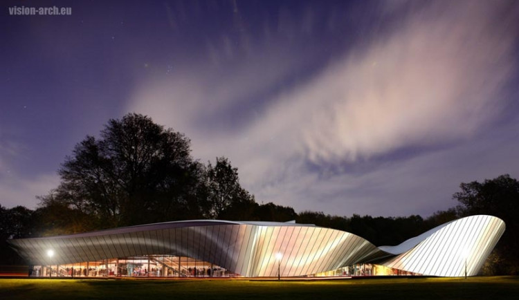 S tímto návrhem Centra halových sportů se pražské studio Vision Architecture nakonec soutěže nezúčastnilo. Hala by se nevešla na vymezený pozemek