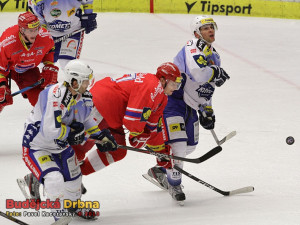 Střelec čtvrté budějcké branky Rastislav Dej se dere dopředu