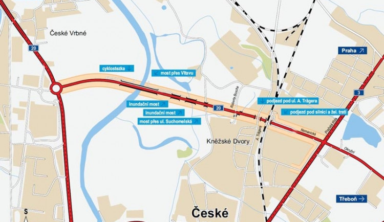 Severní spojka. Grafika Ředitelství silnic a dálnic ČR