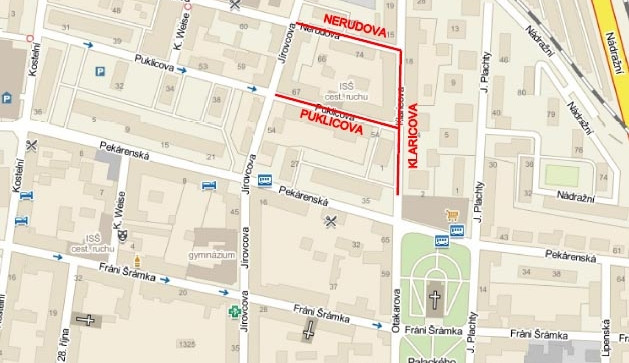 V těchto ulicích dojde k plánovaným úpravám