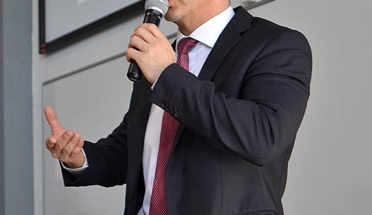 Ministr průmyslu a obchodu Martin Kuba vystoupil v pondělí na budějcké VŠTE s přednáškou