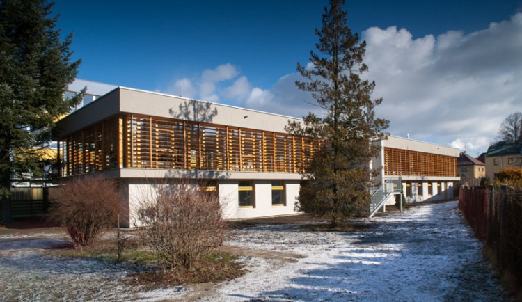 Nové šatny Základní školy Grünwaldova v Českých Budějovicích