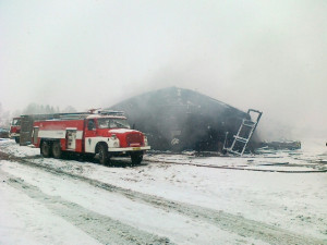 Požár pily v Lipnici