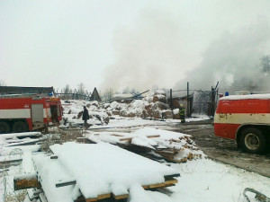 Požár pily v Lipnici