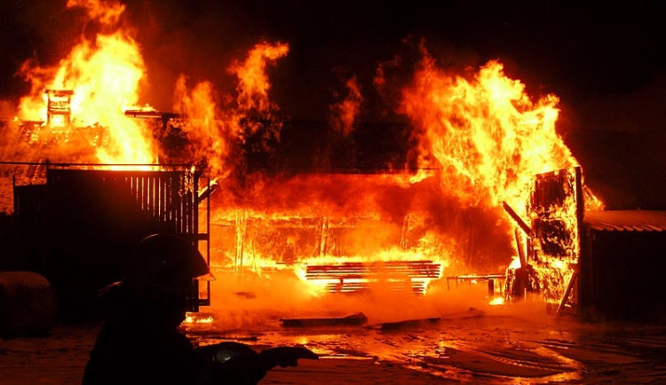 Požár pily v Lipnici