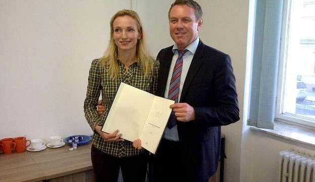 Miroslav Mühlböck, předseda Dozorčí rady Jihočeské hospodářské komory, a  Hana Hricová, ředitelka  Regionální agrární komory Jihočeského kraje