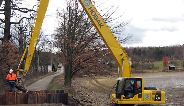 Práce na Šindlovském rybníce