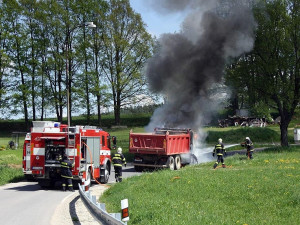Požár Tatry 815 v Dolním Miletíně