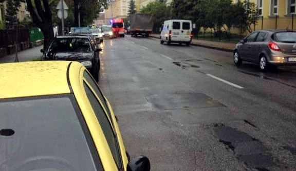 Nehoda u Dolního areálu Nemocnice České Budějovice