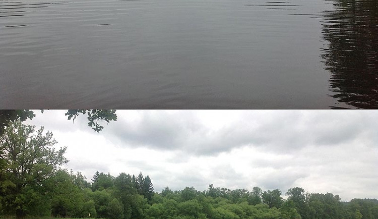 Golfové hřiště v pondělí (nahoře) a ve čtvrtek