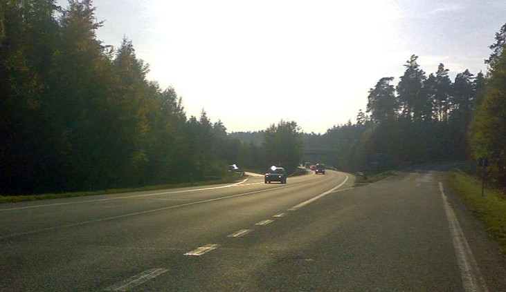 Hlavní silnice z Budějc do Tábor