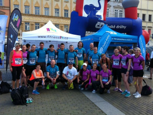 Běžci Fitness 14 při letošním budějckém půlmaratonu
