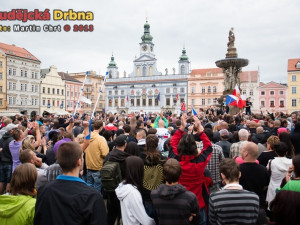 Protest na náměstí Přemysla Otakara II.