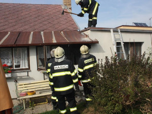 Požár domku na Dobré Vodě
