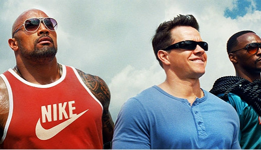 Dwayne Johnson, Mark Wahlberg a Anthony Mackie