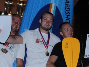 Tři nejlepší paddleboardisté v republice. Tomáš Vaněček vpravo