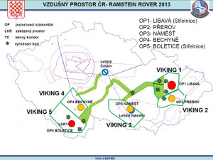 Vzdušný prostor České republiky při cvičení Ramstein Rover 2013