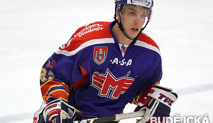 O snížení na 4:2 se v Olomouci postaral budějcký útočník Marek Vaniš