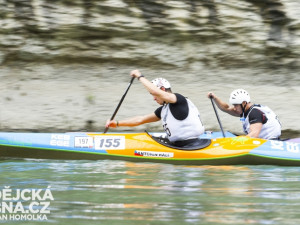 Antonín Haleš a Martin Novák v průběhu závodu