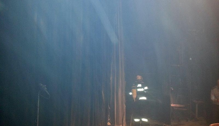 Požár opony v Jihočeském divadle