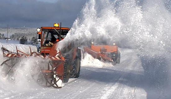 Frézování zasněžené vozovky