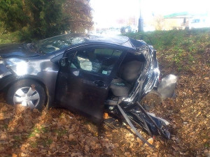 Toyota Yaris po havárii Na Dlouhé louce