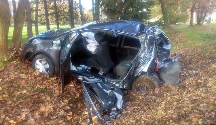 Toyota Yaris po havárii Na Dlouhé louce