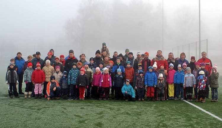 Účastníci Silvestrovského běhu v Borovanech