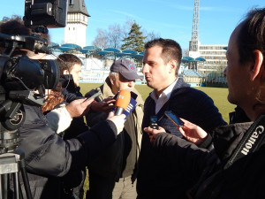 O nového kouče Dynama byl mezi novináři velký zájem