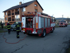 Požár sklepa v Lipí