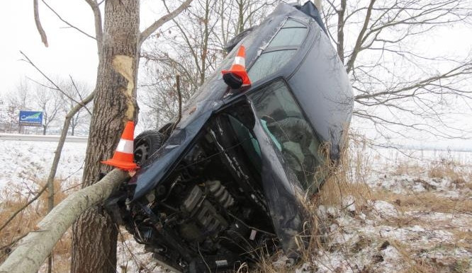 Mazda po nehodě u Bavorovic