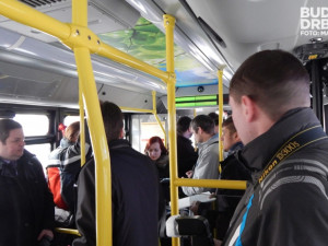 Elektrický autobus Siemens-Rampini na testovací jízdě v Budějcích