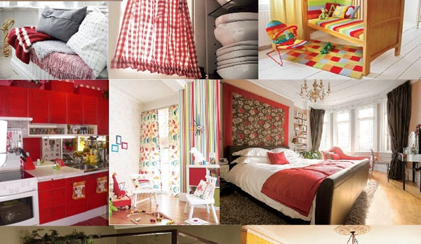 Červené interiéry