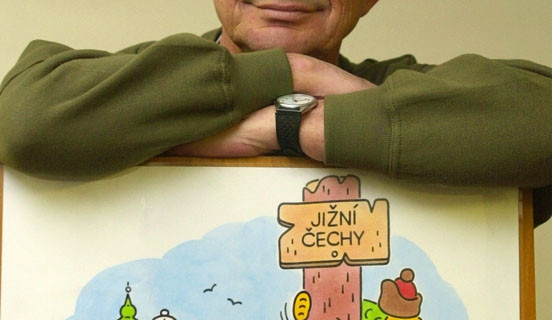 Jaroslav Kerles s kaprem Jakubem, symbolem jižních Čech