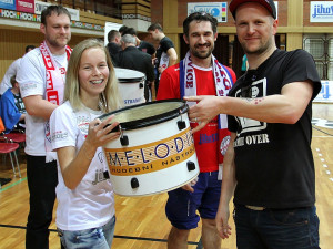 Hana Pavlíčková se zástupcem hudebnin Melodie Voříšek Radimem Píglem