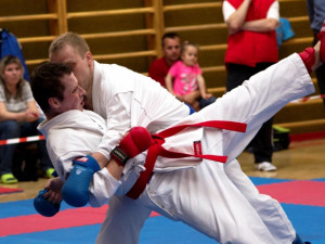 První kolo Krajské ligy pro děti i dospělé v karate v Borovanech