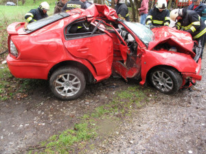 Tragická nehoda Škody Octavia u Blanska na Kaplicku