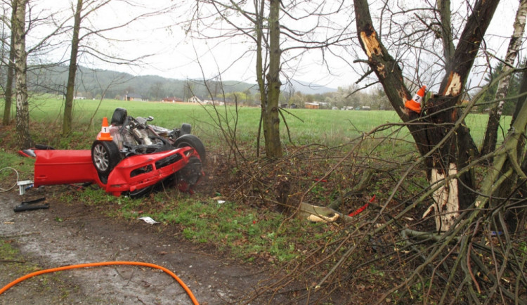 Tragická nehoda Škody Octavia u Blanska na Kaplicku