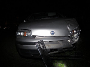 Fiat Punto opilého řidiče, který z místa nehody ujížděl