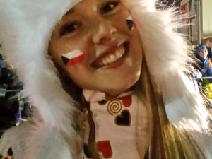 Klára Křížová na slavnostním zahájení olympiády v Soči