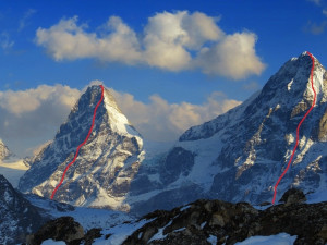 Výstupové linie na oba vrcholy