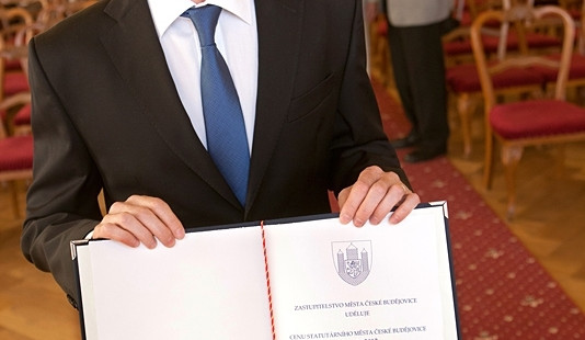 Jiří Hájíček získal Cenu statutárního města České Budějovice za rok 2012