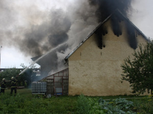 Požár stodoly v Municích
