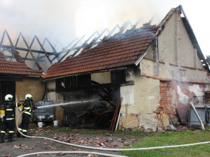 Požár stodoly v Municích