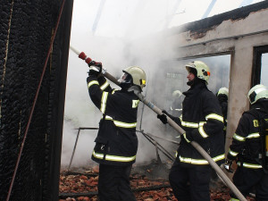 Požár stodoly v Municích