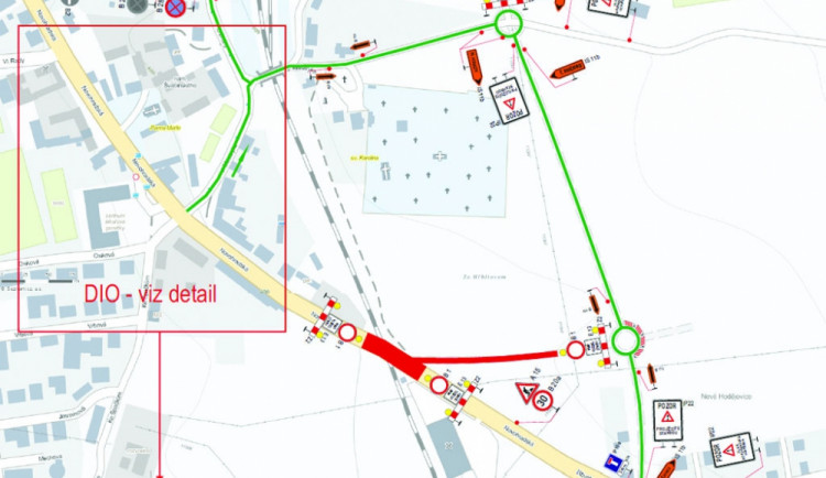 Uzavírka Novohradské ulice