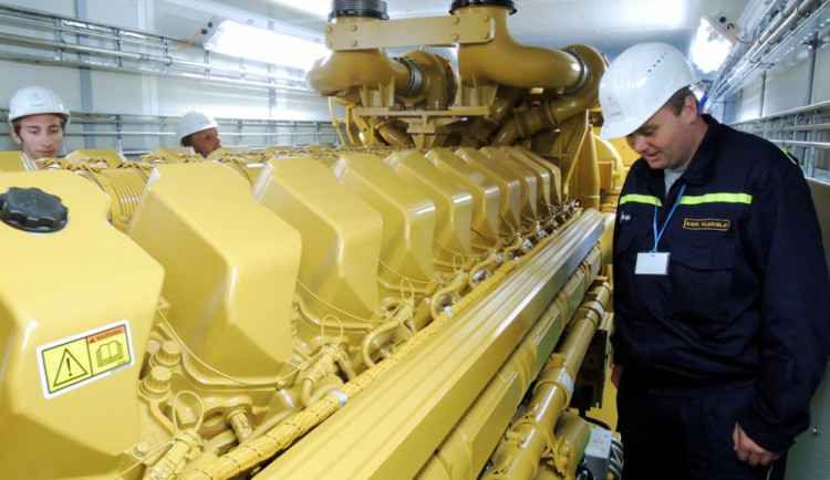 Dieselgenerátor v prvním bloku Jaderné elekrárny Temelín