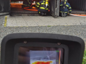 Cvičení temelínských hasičů ve Zbirohu