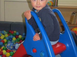 Honzík Prokeš prožil první den ve školce