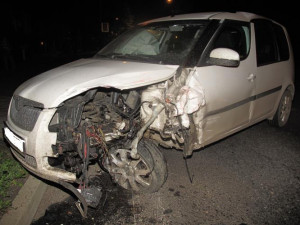 Havarovaná Škoda Roomster